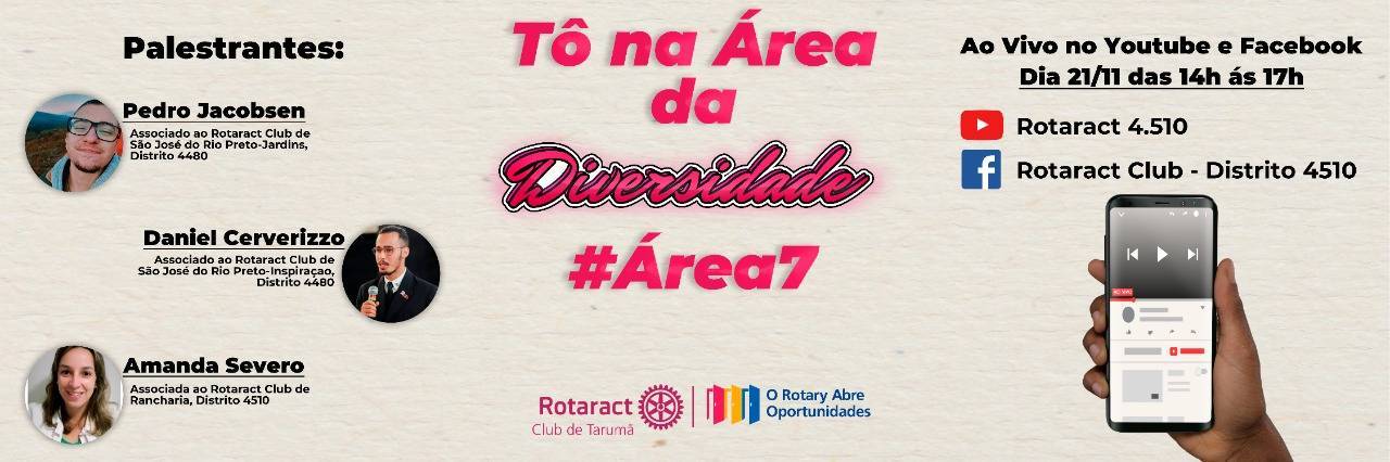 O evento terá a presença de vários palestrantes do distrito discutindo o papel da diversidade no Rotaract Club.