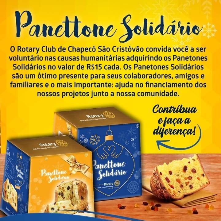 Panetone Solidário do RC Chapecó São Cristóvão.
