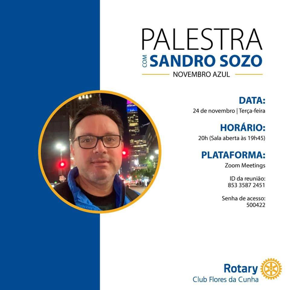 Palestrante: Dr. Sandro Sozo, urologista.