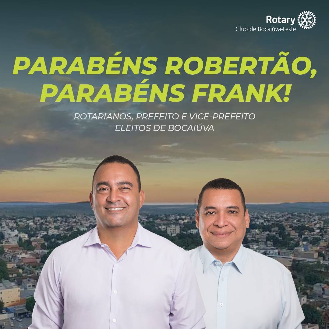 Companheiros Robertão e Frank, prefeito e vice-prefeito de Bocaiúva 2021-24