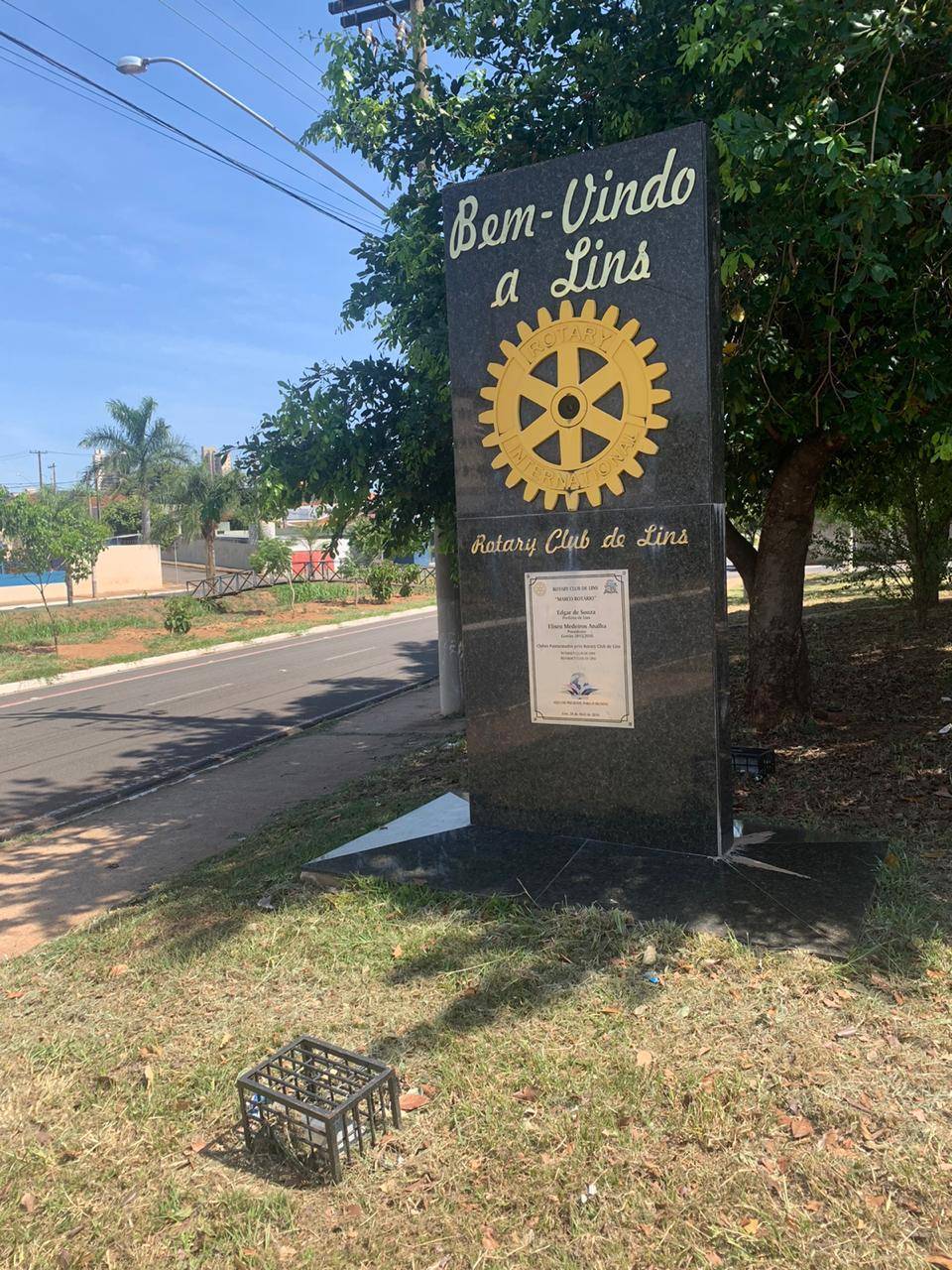 Marco Rotário do Rotary Club de Lins