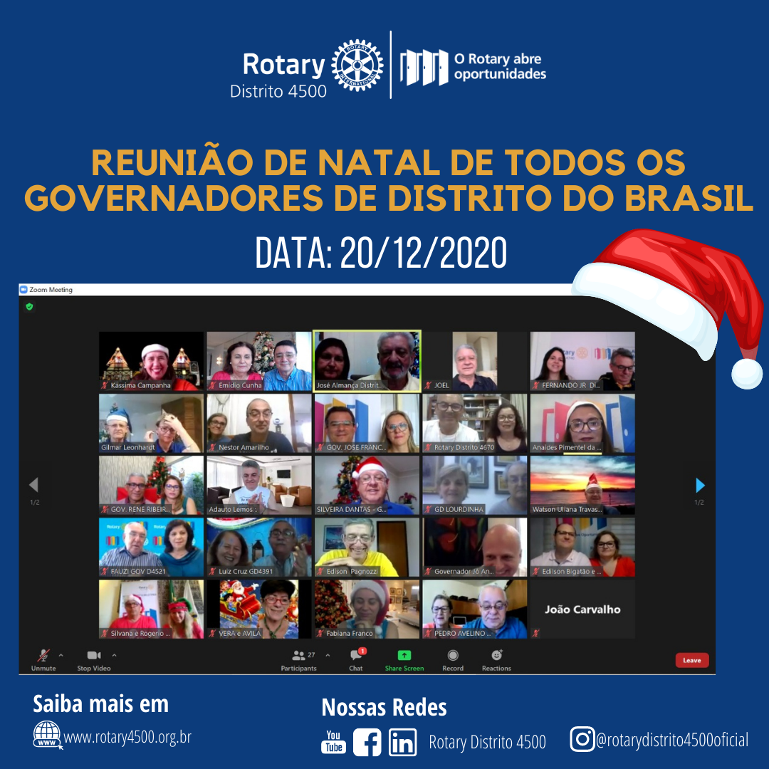 Reunião de Natal de todos os Governadores de Distrito do Brasil