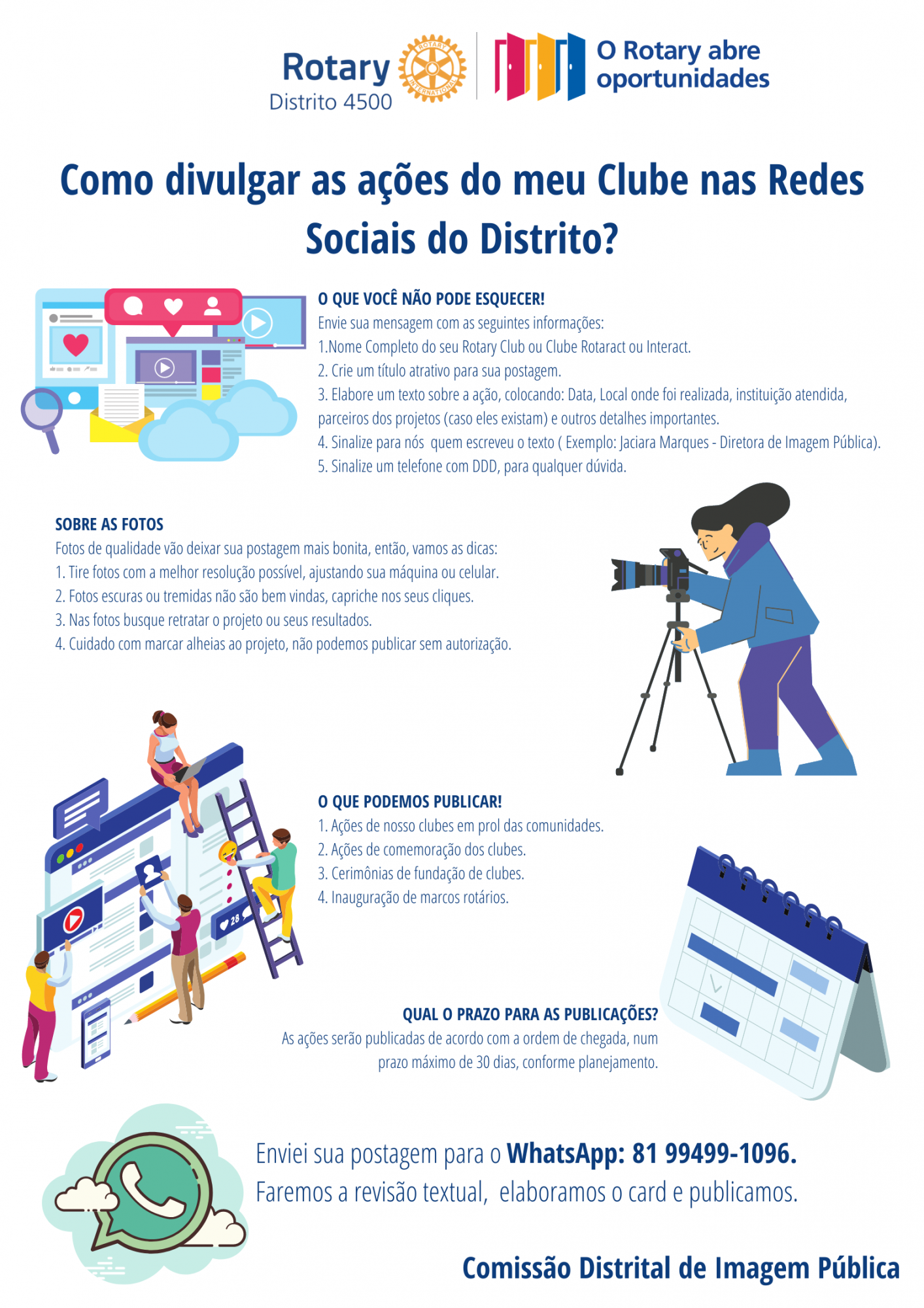 Como divulgar as ações do meu Clube nas Redes Sociais do Distrito?