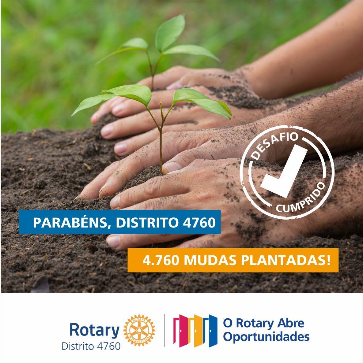 Desafio de plantio cumprido