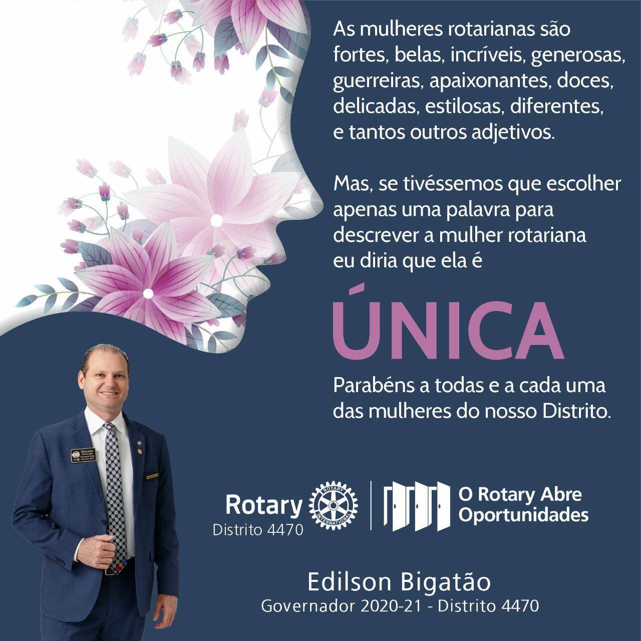 Homenagem do Governador Bigatão | Milena para todas as Mulheres do Distrito 4470 do Ano Rotário 2020-21