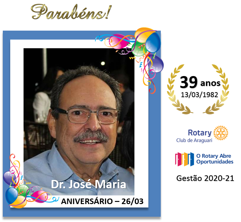 Companheiro JOSÉ MARIA festeja seus aniversários