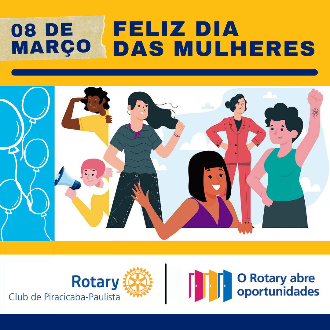 O ROTARY CLUB DE PIRACICABA - PAULISTA deseja um FELIZ DIA DAS MULHERES a todas as companheiras rotarianas e demais mulheres da comunidade. "Ser mulher é ser dona de toda a sensibilidade, e ao mesmo tempo, dona de toda a força que há neste mundo".  🤗🤗🤗 #rotary #rotarybrasil #rcpiracicabapaulista #piracicaba #sãopaulo #distrito4621 #diadamulher2021 #08demarço