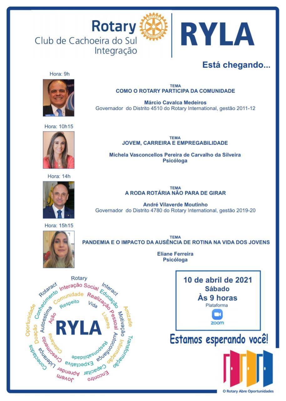 Convite RYLA RC Cachoeira do Sul Integração