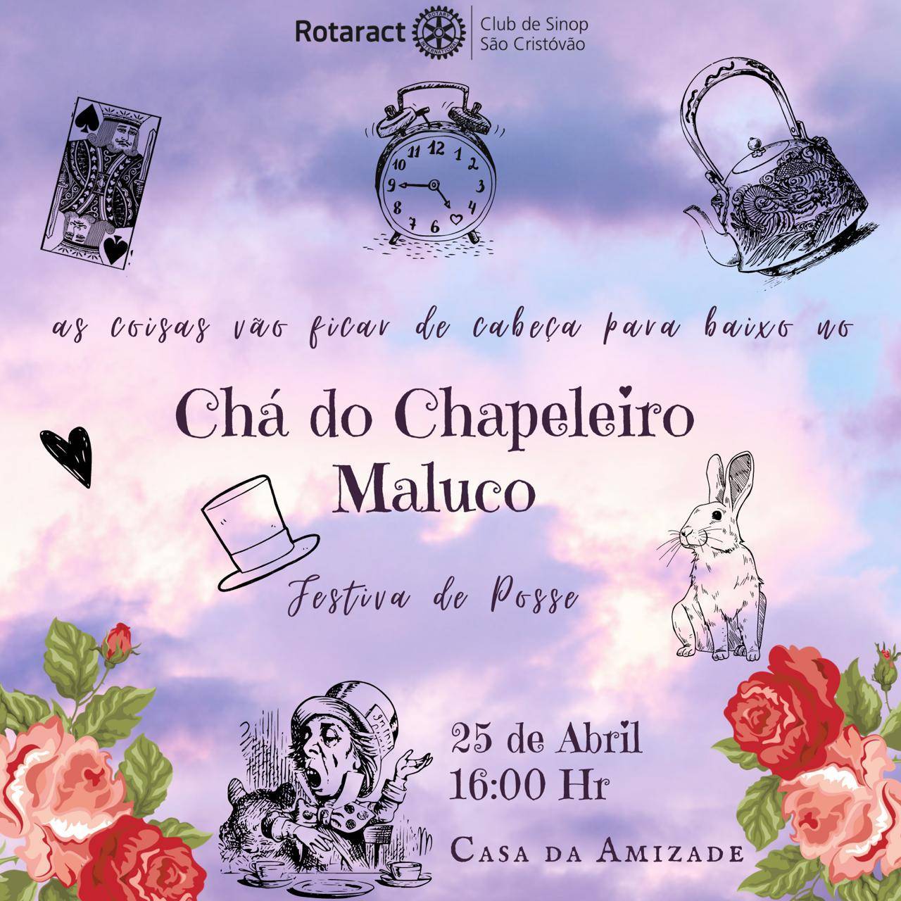 Convite Festiva de Posse Rotaract Gestão Juntos Somos Mais Fortes 2020-2021