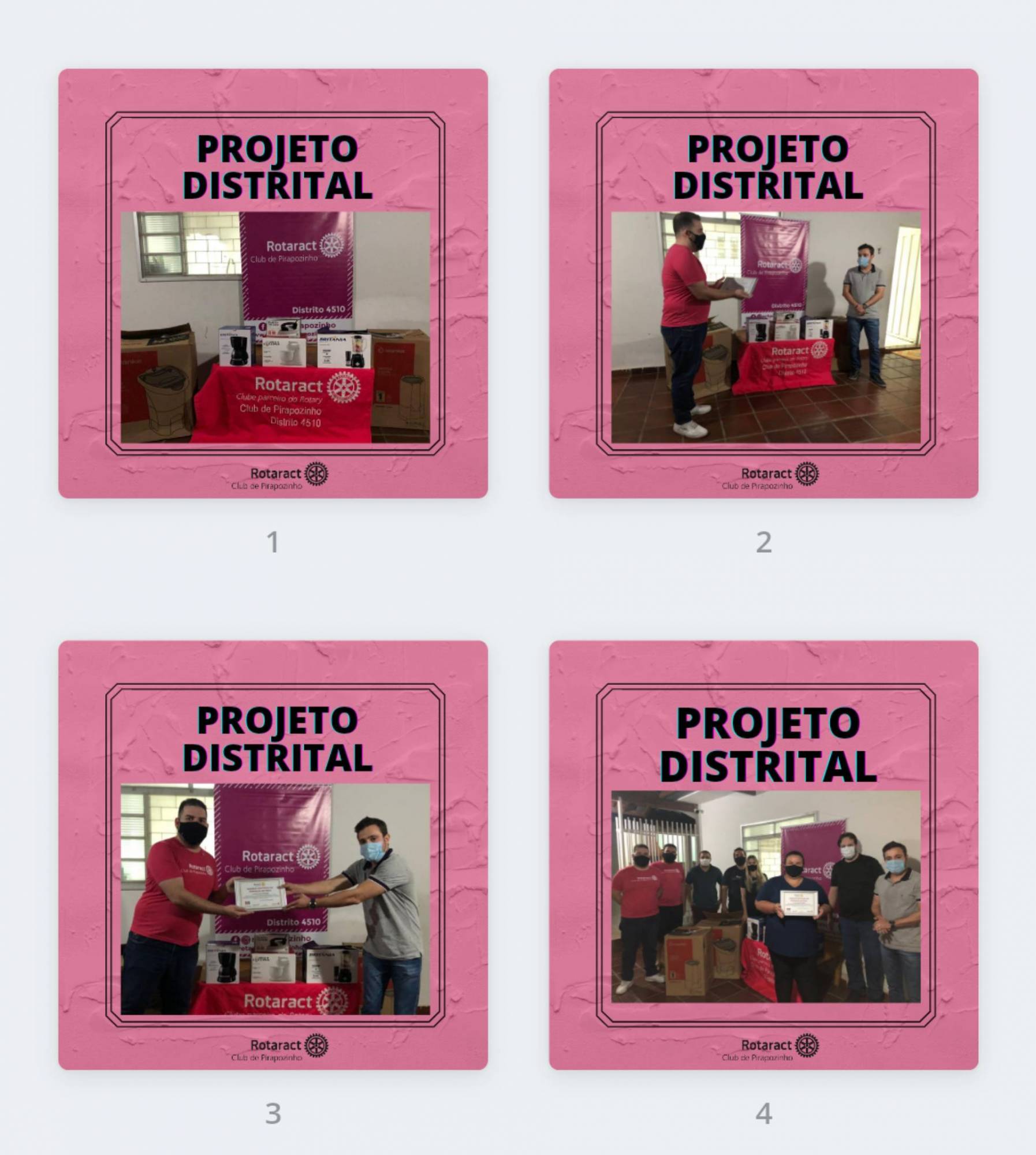 Fotos do dia da entrega.