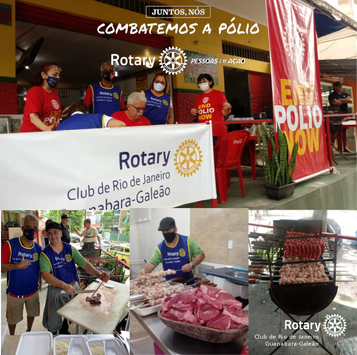 Churrasco com renda revertida para Polio Plus e Campanha de Divulgação Campanha Nacional de Vacinação
