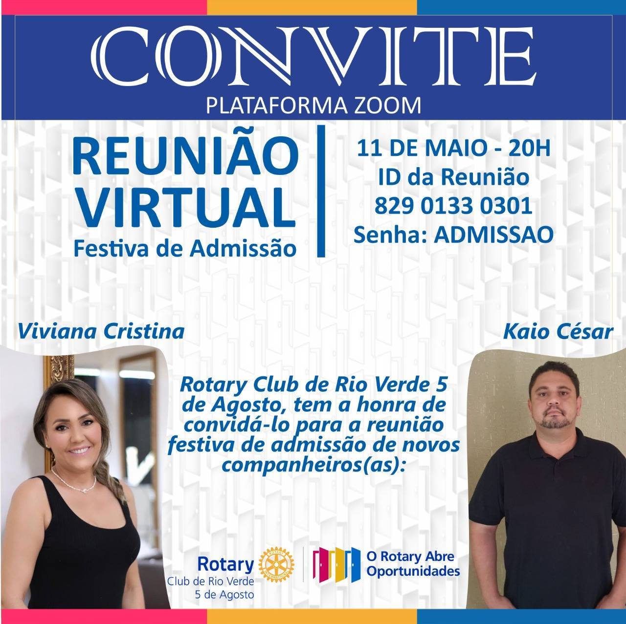 ADMISSÃO DE NOVOS ASSOCIADOS NO ROTARY CLUB DE RIO VERDE 5 DE AGOSTO
