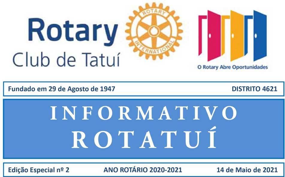 Informativo Rotatuí - Edição Especial nº 2 - 2020-21 - 14 de maio de 2021