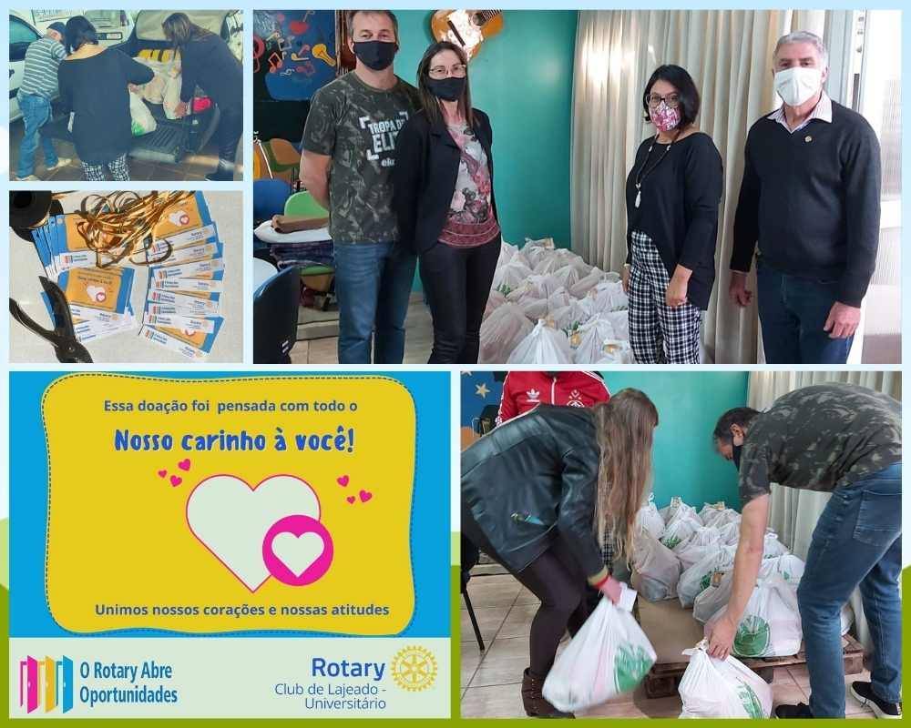 Crédito Foto: Entrega Cestas de Alimentos para CRAS Espaço da Cidadania de Lajeado RS