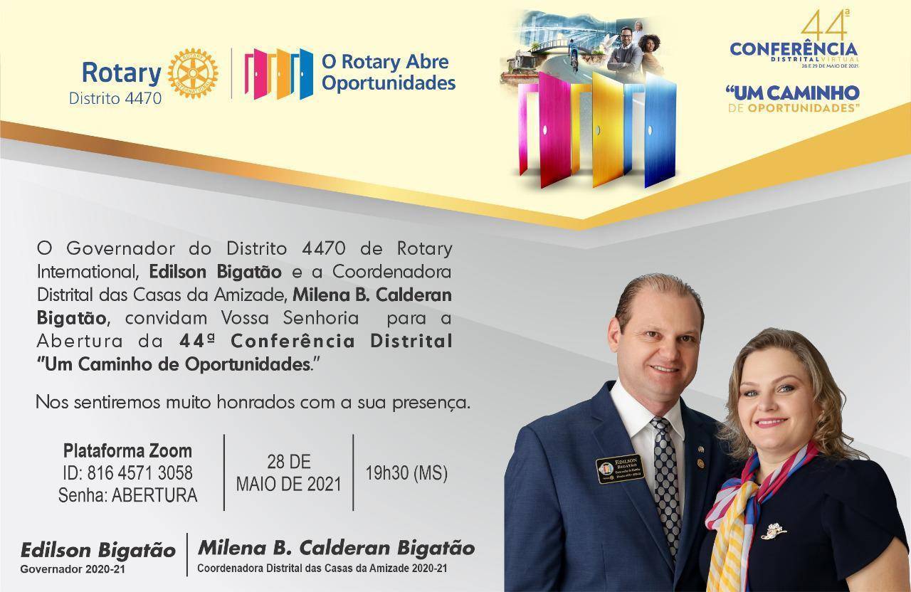 Convite para Abertura da 44º Conferência Distrital