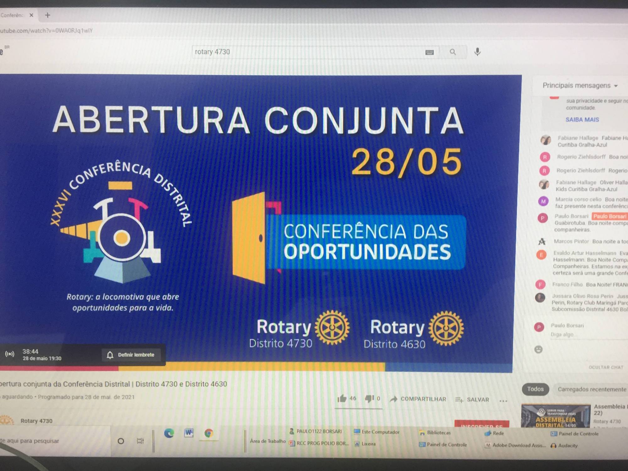 ABERTURA DA CONFERÊNCIA DISTRITAL