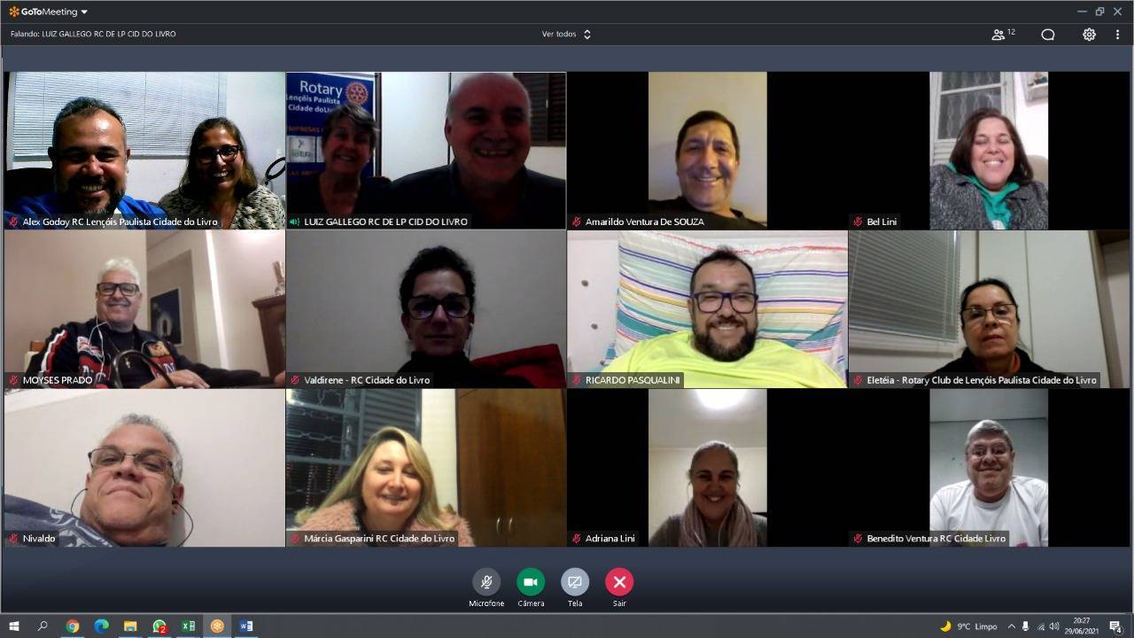 ÚLTIMA REUNIÃO DO ANO ROTÁRIO 2020/2021