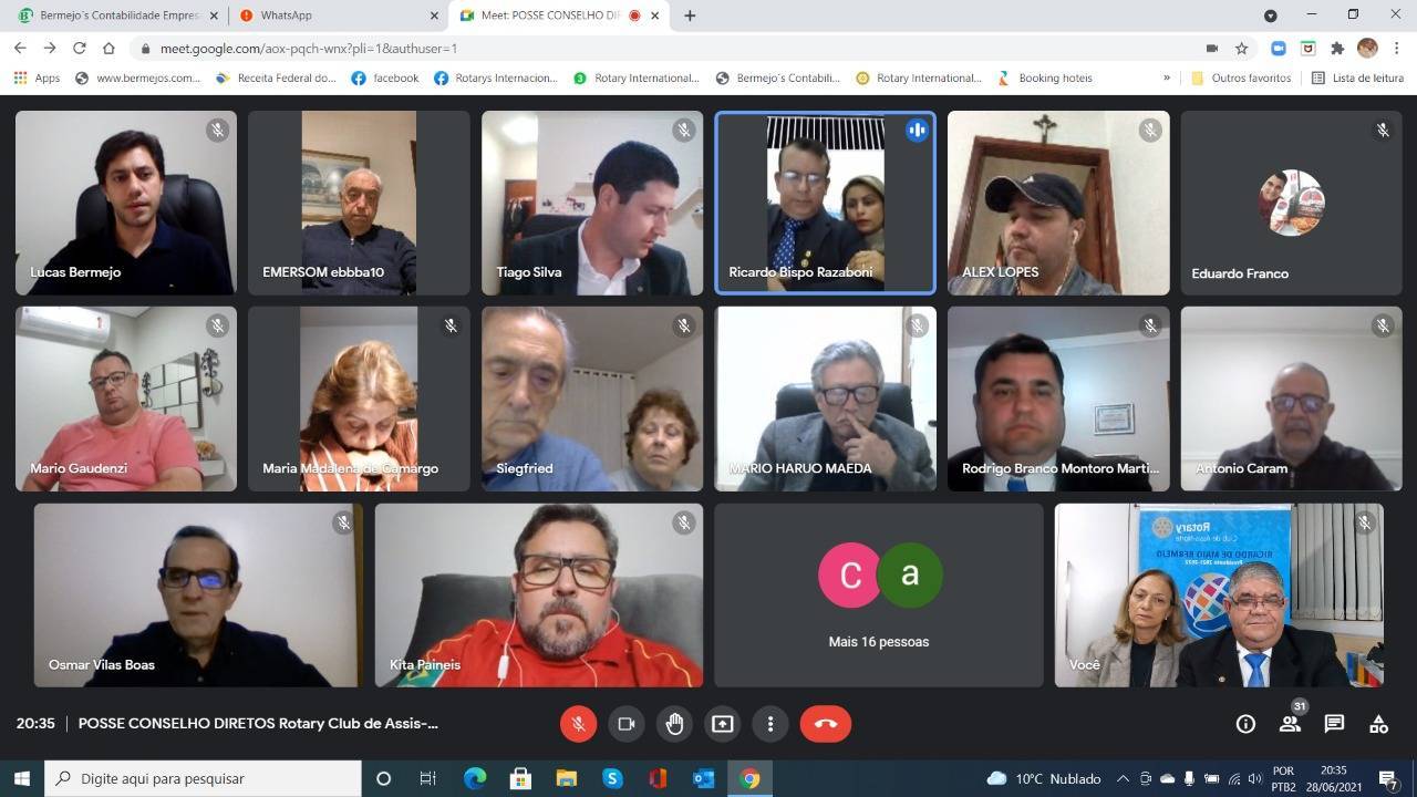 Posse Conselho Diretor 21-22 e Presidente Ricardo M.Bermejo-RC Assis-Norte
