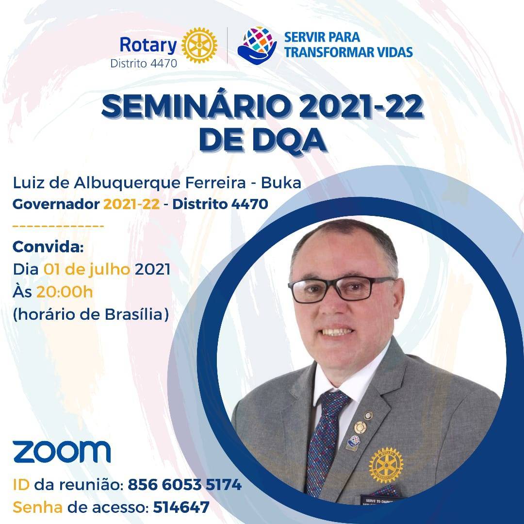 Seminário DQA - 01-07-2021 às 20h Horario de Brasília