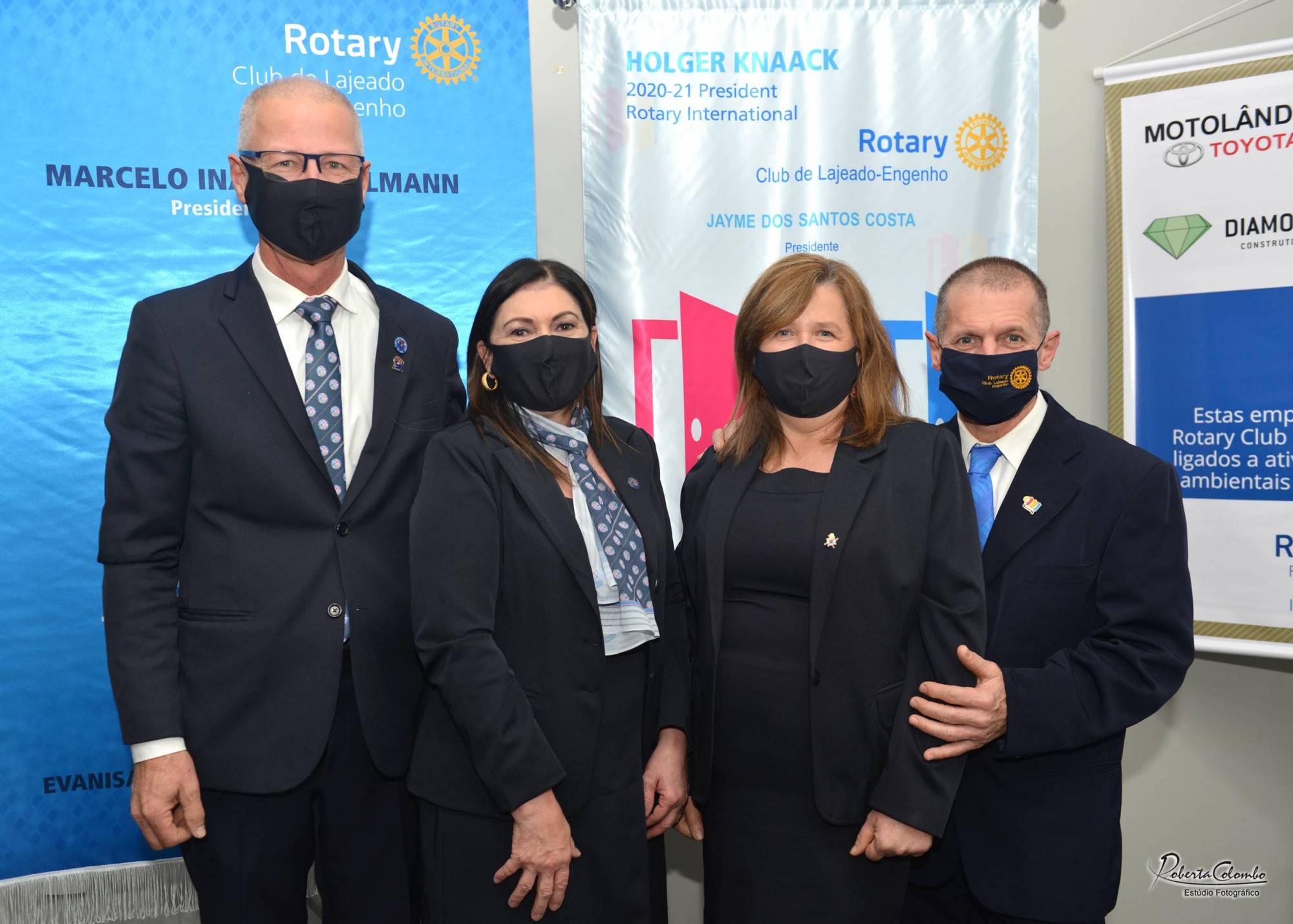 Presidente 2021/22, Marcelo Mallmann e o presidente  2020/21, Jayme Santos Costa.