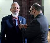 Presidente 21-22, Co. Antônio M. Mesquita, empossa diretor da Fundação Rotária, Co. Dario Duque