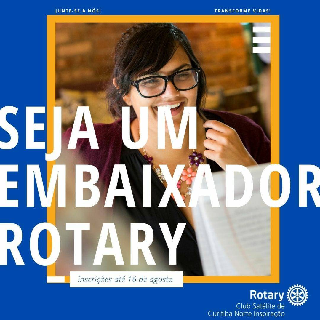 Programa Embaixador Rotary realiza seleção para pessoas a partir de 25 anos que queiram contribuir para um mundo melhor