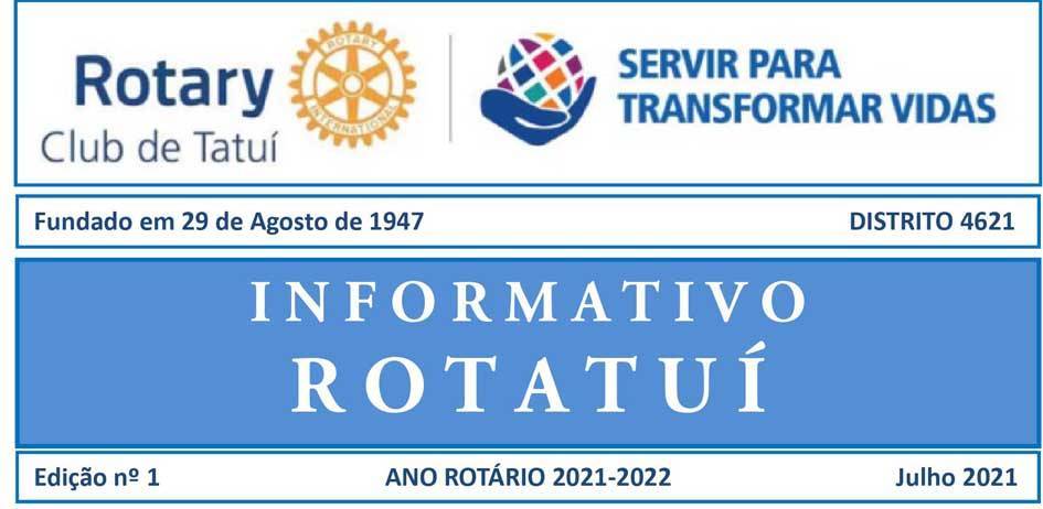 Informativo Rotatuí nº 1 - 2021-22 - julho de 2021