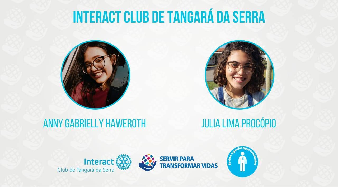  O Interact club de Tangará da Serra, apresenta a vocês nossas novas associadas!!! Sejam Bem-Vindas, desejamos uma boa sorte a vocês!!!