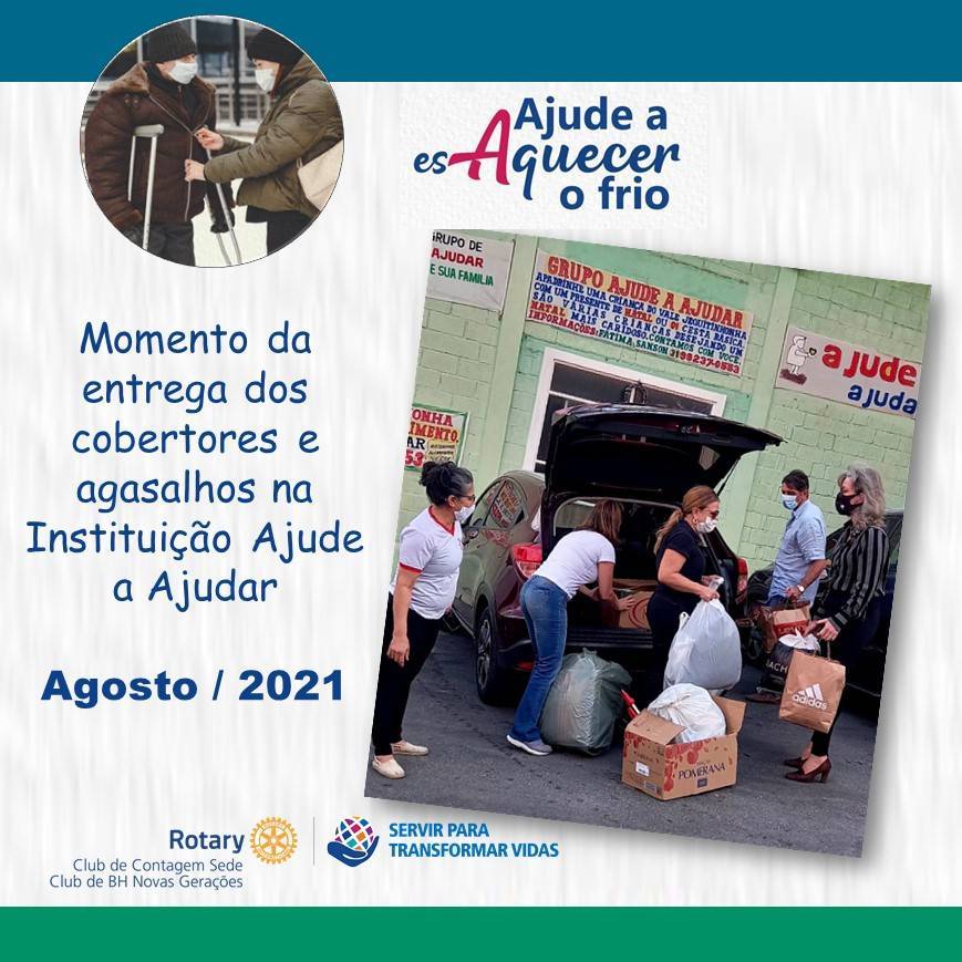 Entrega dos Cobertores e Agasalhos no Ajude a Ajudar