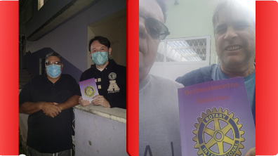 Na fotografia nosso presidente Cezar Murilo com os companheiros Ilton Flávio (de máscara) e nosso Associado Fundador José Antônio Balthazar.