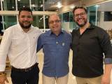 Co. Cássio Fernandes, Co Presidente Antônio M Mesquita e o subsecretário de educação de Itaguaí, Sr. Waldemar