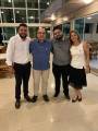 Waldemar, subsecretário de Educação de Itaguaí; Co. Cássio Fernandes, diretor da Faetec Angra dos Reis, Co. Antônio Marques Mesquita, presidente do RCAR, 2021-22; Sr. Lucas e aCoa. Sônia Mesquita, Imagem Pública do RCAR, 2021-22