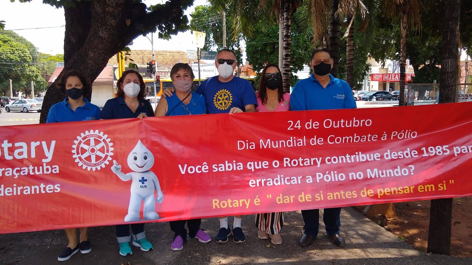Divulgação Campanha END POLIO NOW - 23/10/2021 - Rotary Club de Araçatuba Bandeirantes