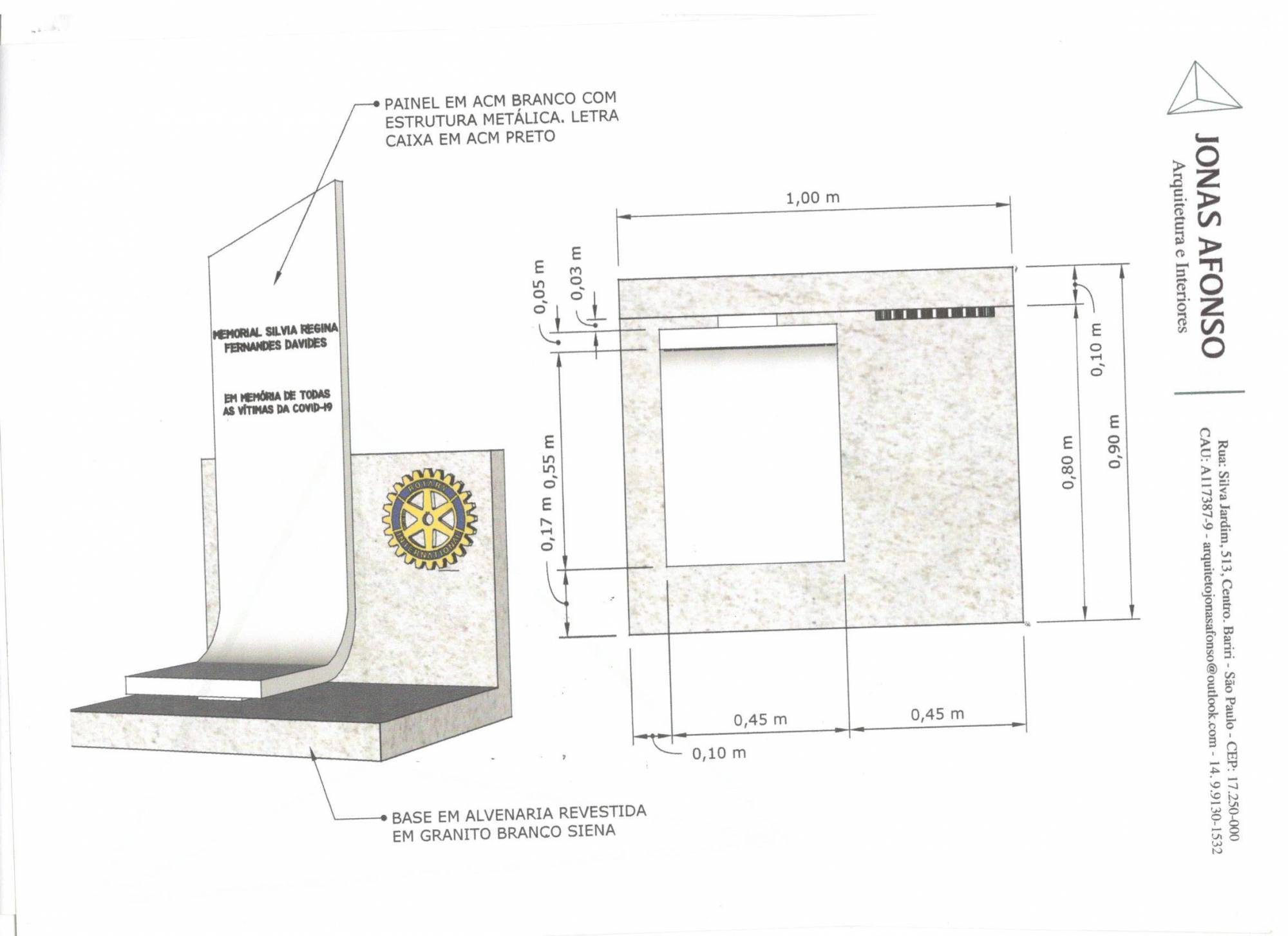 Planta Elaborada pelo Arquiteto Jonas Afonso