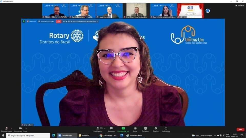 Glória Rejane, Classificação  Comerciária,  toma posse em 30/10 e passa a integrar o Quadro Social do Rotary Club RJ Bonsucesso Ramos 