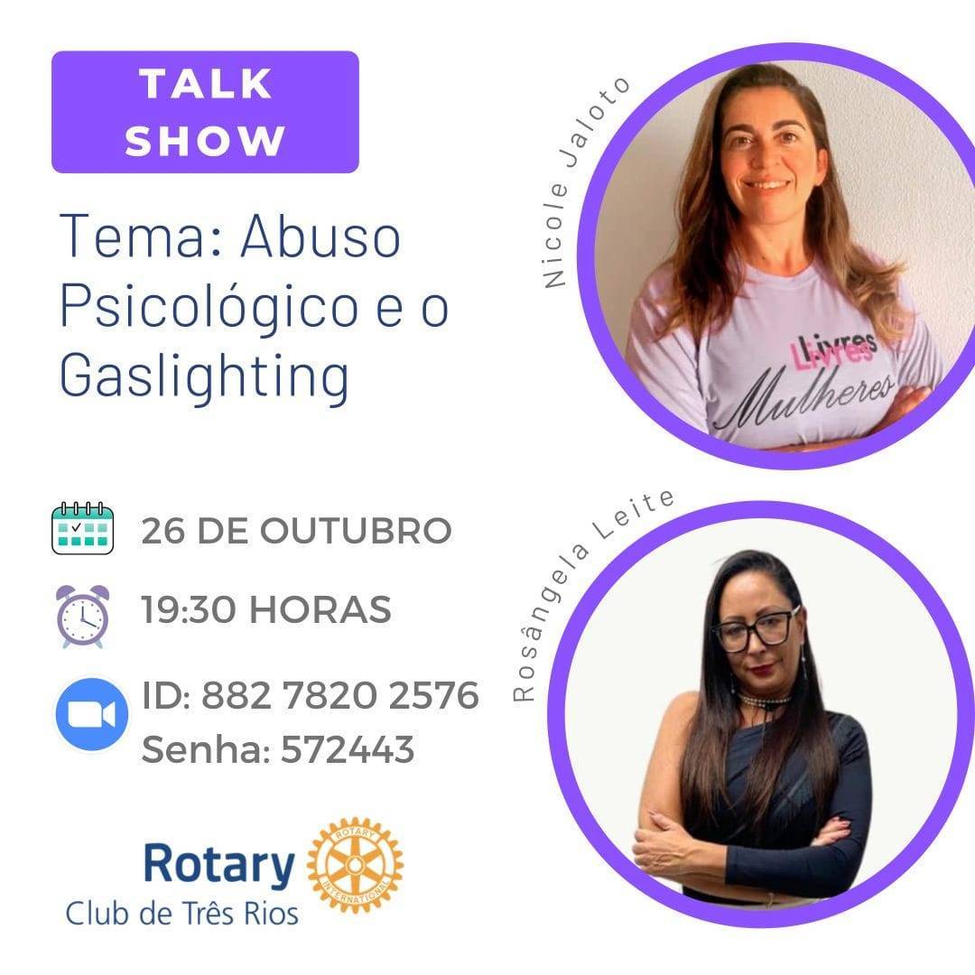 Palestra com a Psicóloga Nicole Jaloto sobre Abuso psicológico e Gaslighting