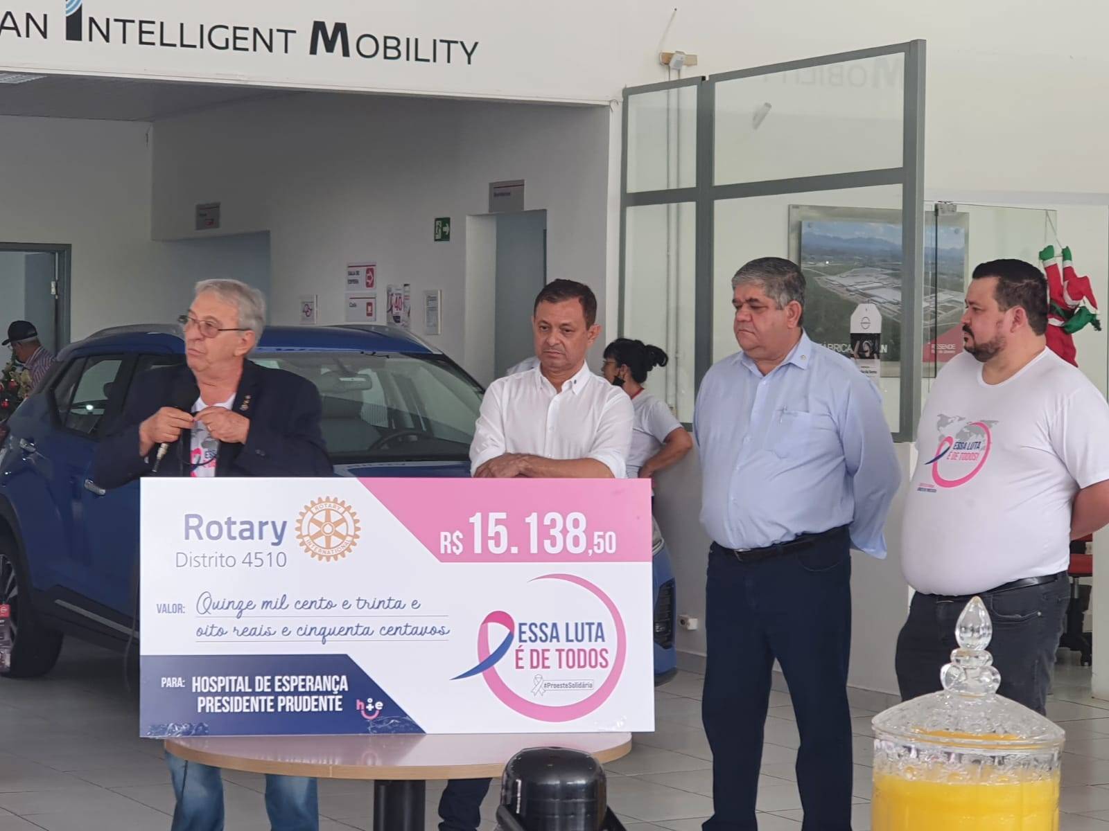 Governador Carlos Adão Biela discursa na Entrega do Cheque ao Hosp de Esperança de P.Prudente