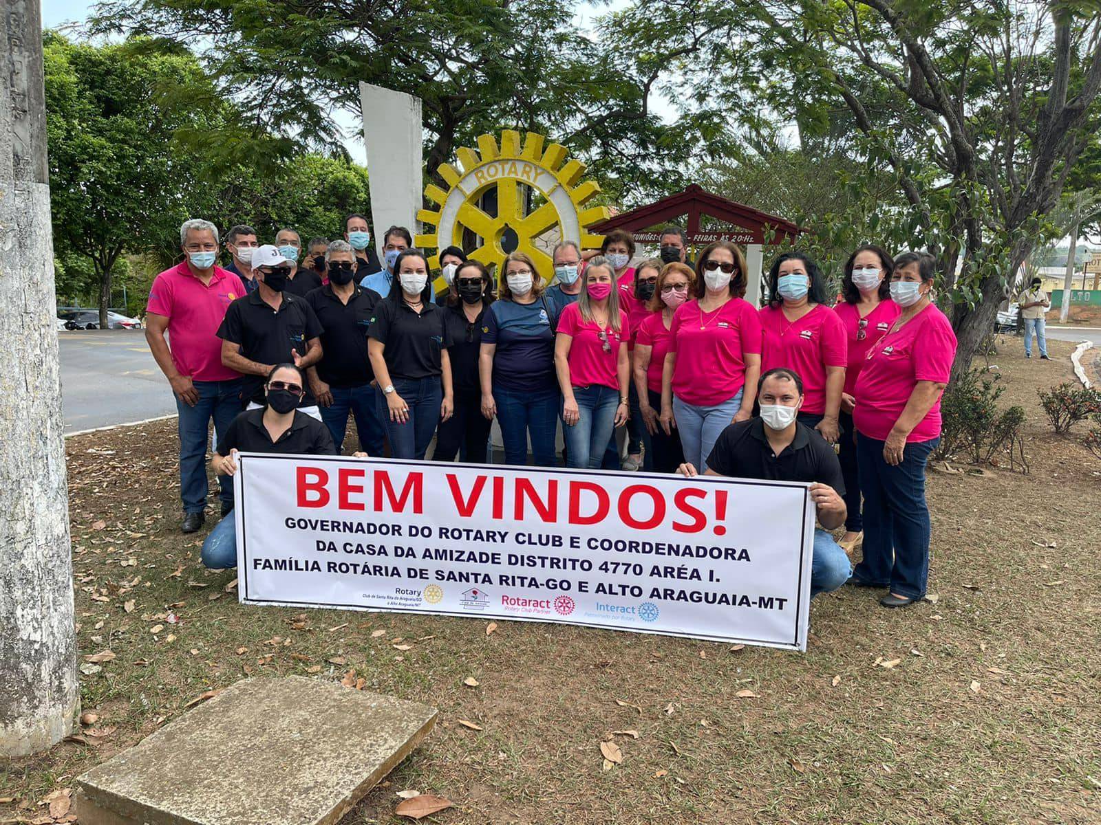 Visita do casal Governador do Distrito 4770 ,Julio Perego e Claudia Beatriz, 