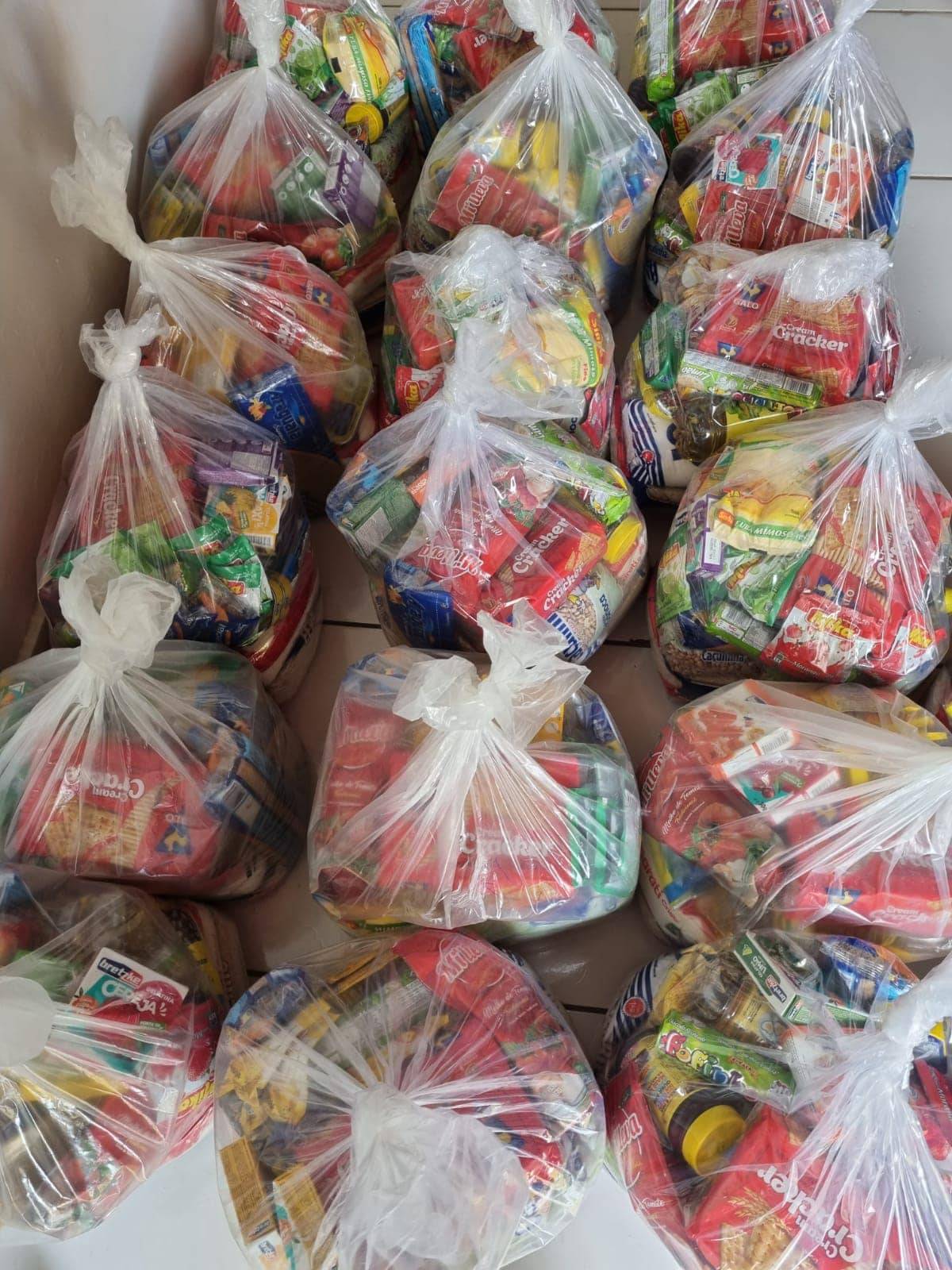 Alimentos adquiridos com o evento Natal de Luz