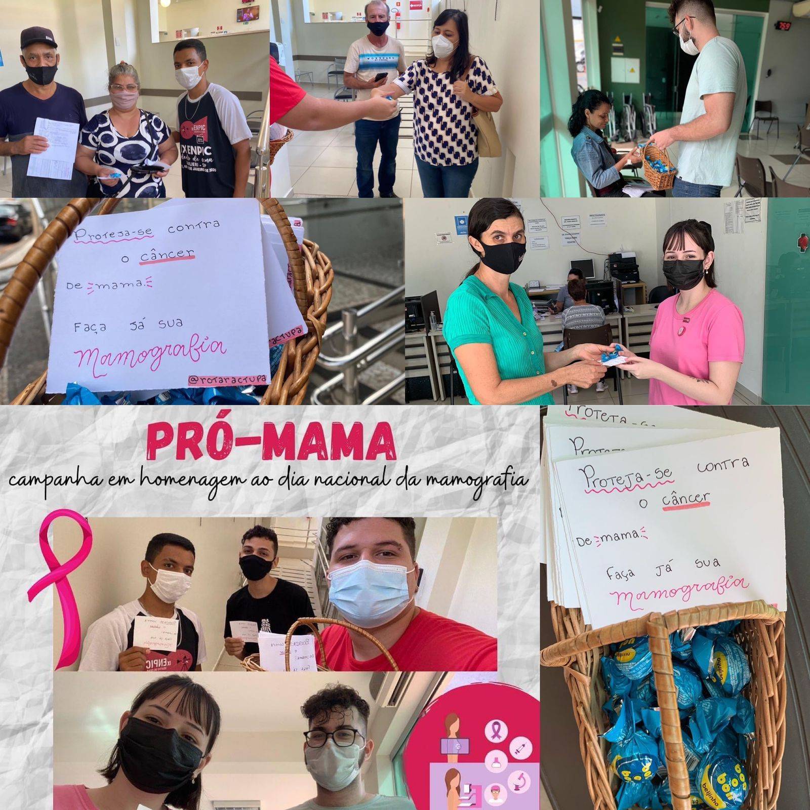 Visita às clínicas para conscientização do exame de mam