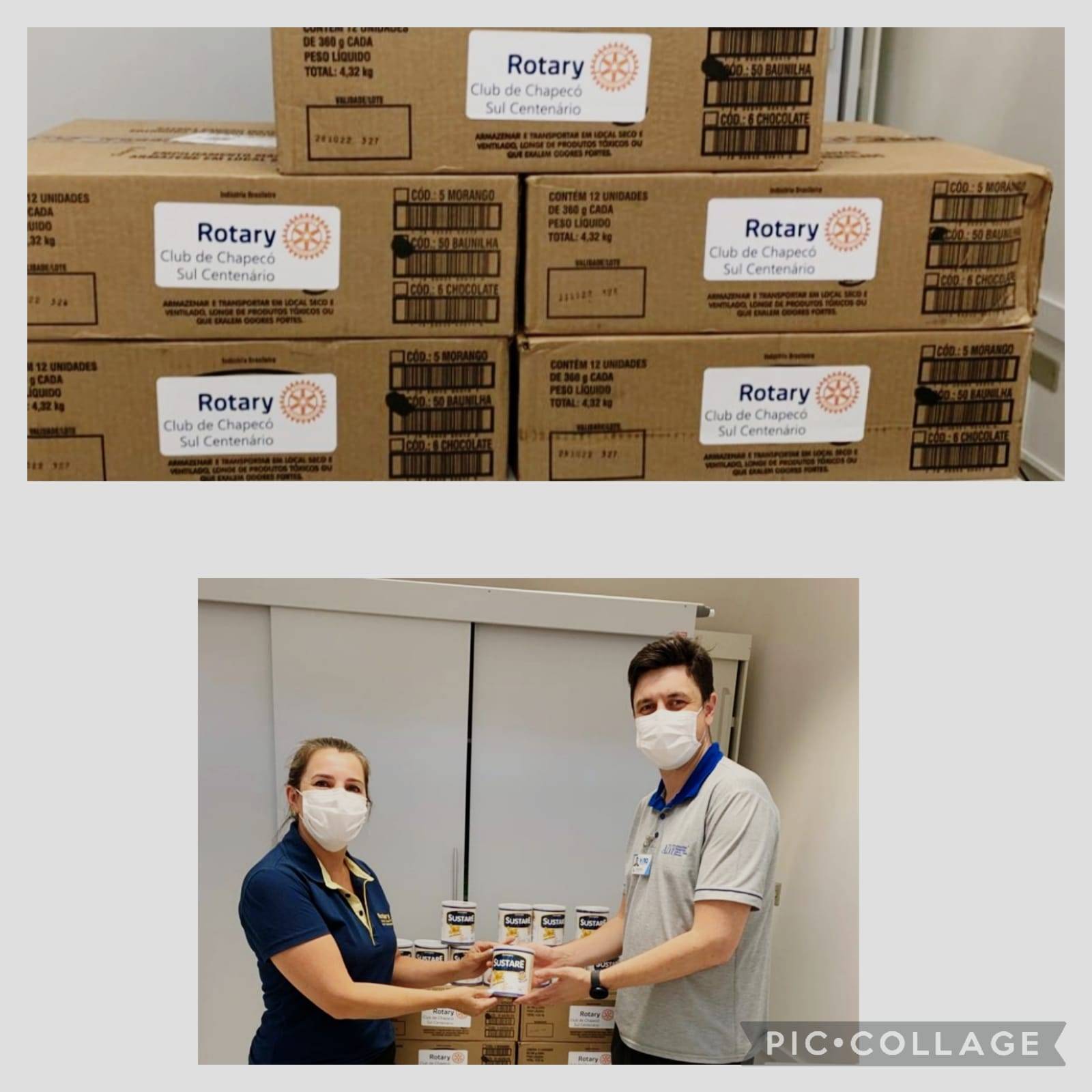 Entrega da doação.