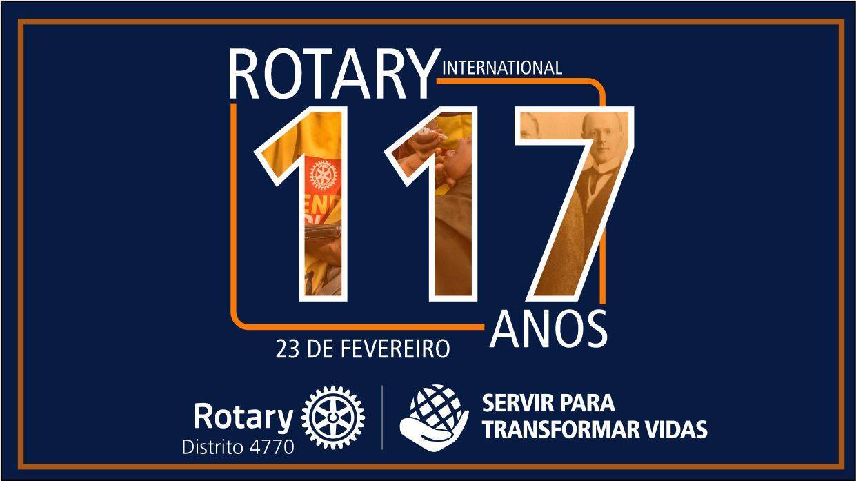 Parabéns Rotary International pelo seus 117 Anos