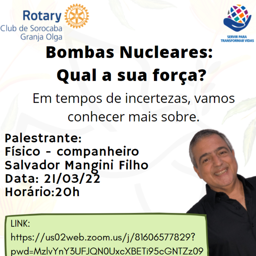 Palestra sobre Bombas Nucleares