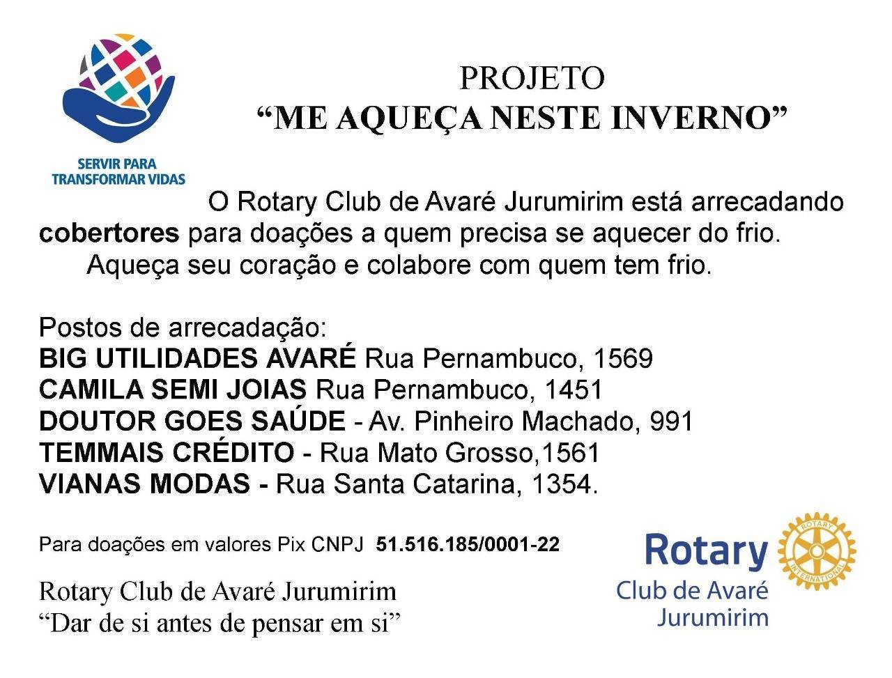 Campanha Me aqueça neste inverno  - arrecadação de cobertores 