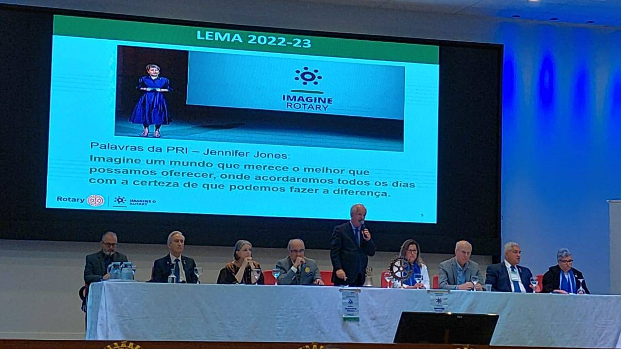 GDE 22-23, Luiz Carlos Fávaro explica o lema rotário do perído: Imagine o Rotary