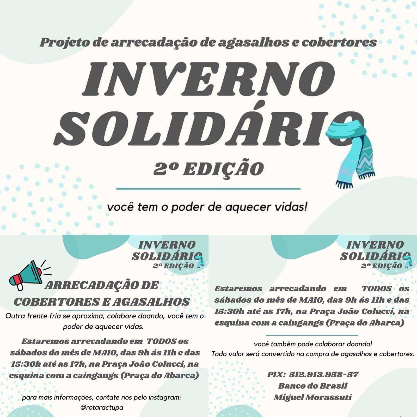 Informações sobre o projeto Inverno Solidário