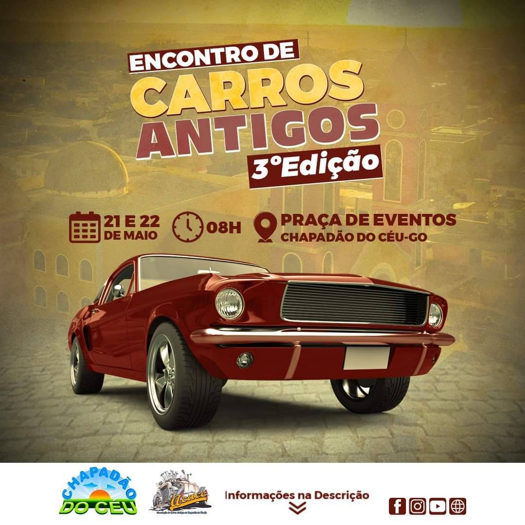 Aconteceu nos dias 21 e 22 de maio a terceira edição do encontro de carros antigos em Chapadão do Céu. O evento realizado pela Acacc, Associação de Carros Antigos de Chapadão do Céu em parceria com a Prefeitura Municipal, reuniu antiguidades automobilísticas cheias de histórias trazendo aos visitantes a oportunidade de partilhar de uma das maiores paixões que são os carros. O Rotary Clube de Chapadão não ficou de fora deste grande evento! Ficamos responsáveis pela barraca das bebidas tendo a verba arrecadada direcionada a nossos projetos para atender nossa comunidade. O evento teve apresentações das Bandas de rock Acesso Negado (de nossa cidade) e Mutans (de Jataí) que fizeram a animação geral dos visitantes!