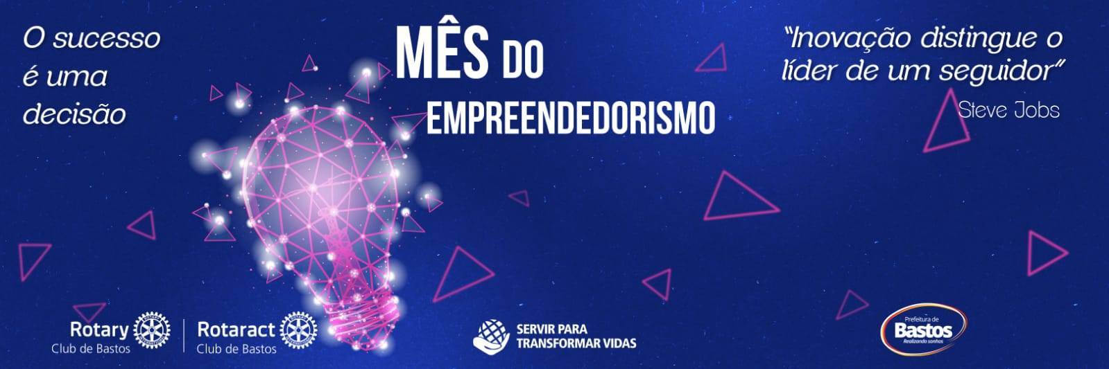 Arte de divulgação do projeto Mês do Empreendedorismo
