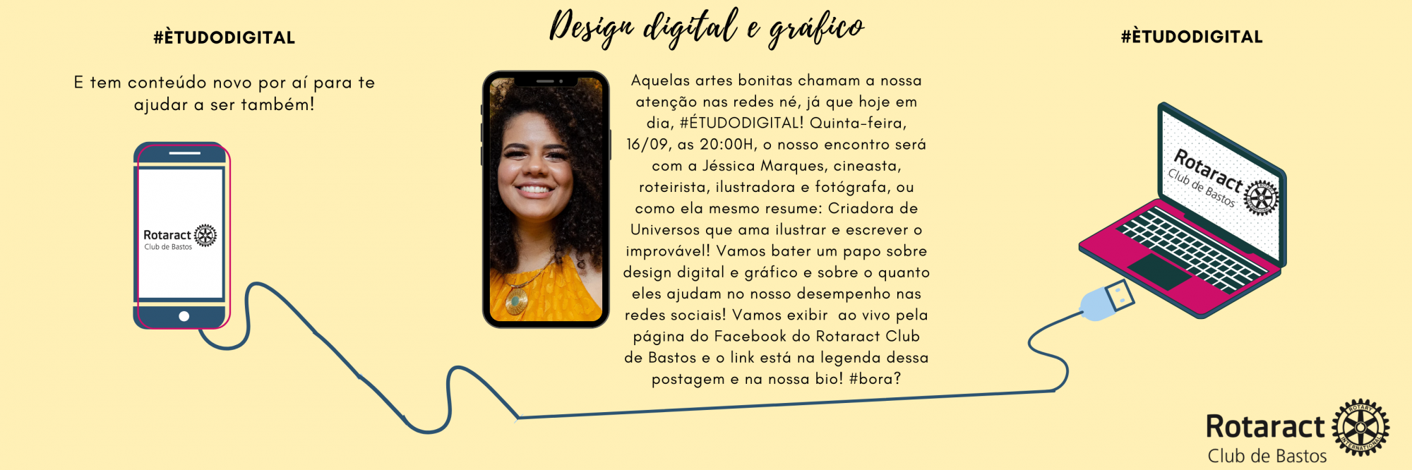 Arte usada para divulgação da palestra