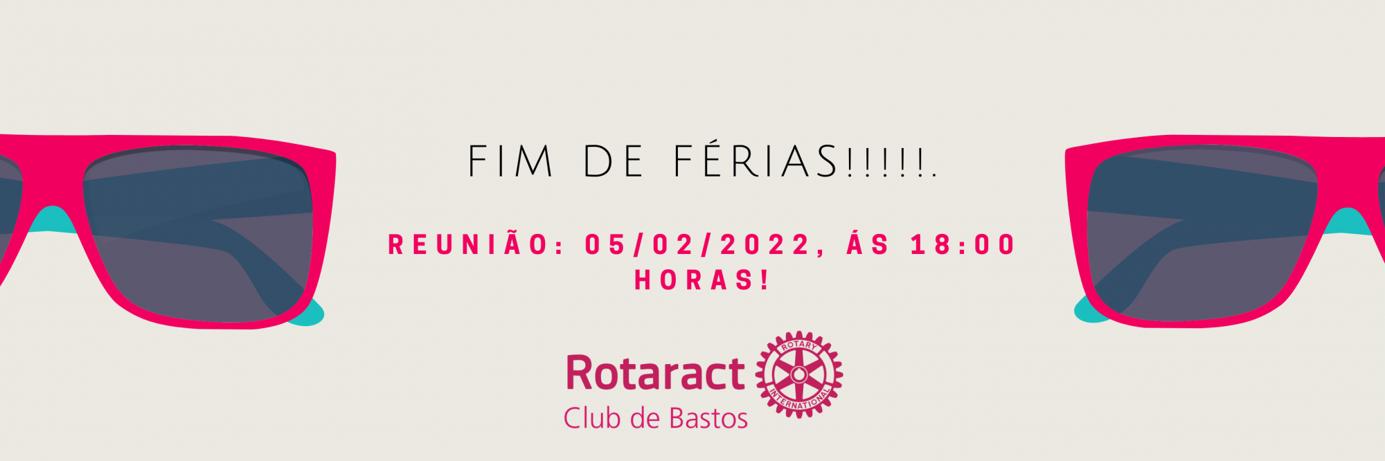 Imagem anunciando o final do recesso do clube.